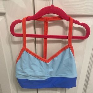 Five Dancewear Blue and Red Boss Bra Top